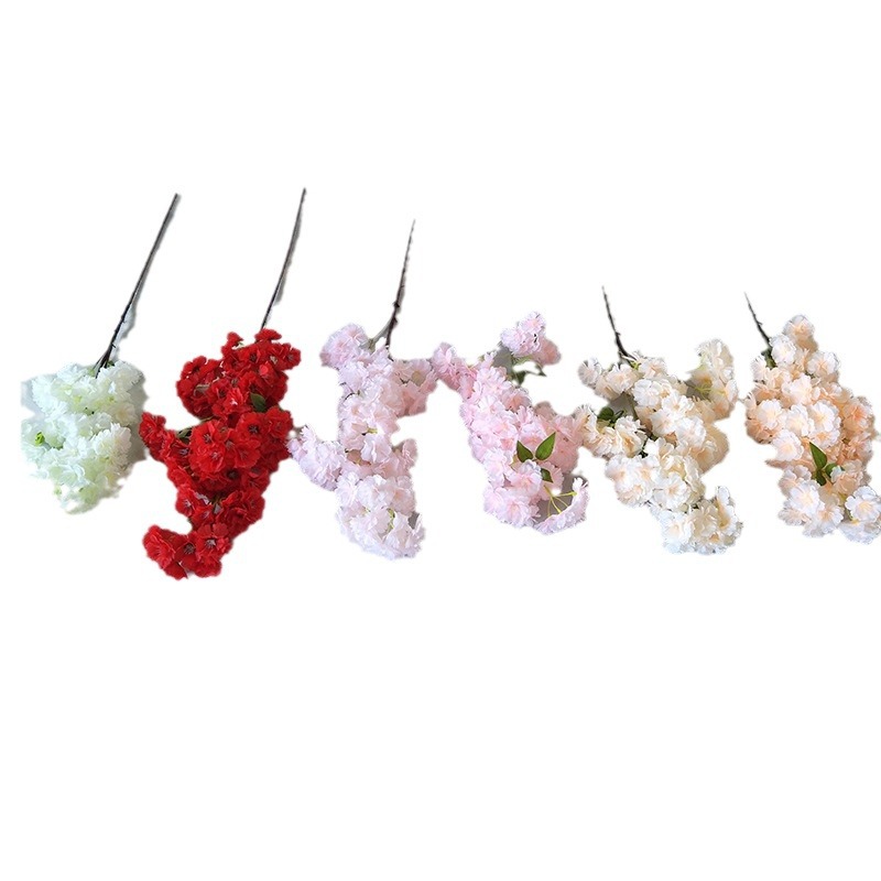 Simulación colorida flor de cerezo simulación de boda al por mayor flor de cerezo estudio decoración flor de cerezo árbol arco simulación flor