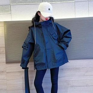 Children's Clothing for Girls, Casual Versatile Tops and Jackets 2025 Japanese Style Spring and Autumn Windproof Parkas for Older Children, Stylish Trench Coats