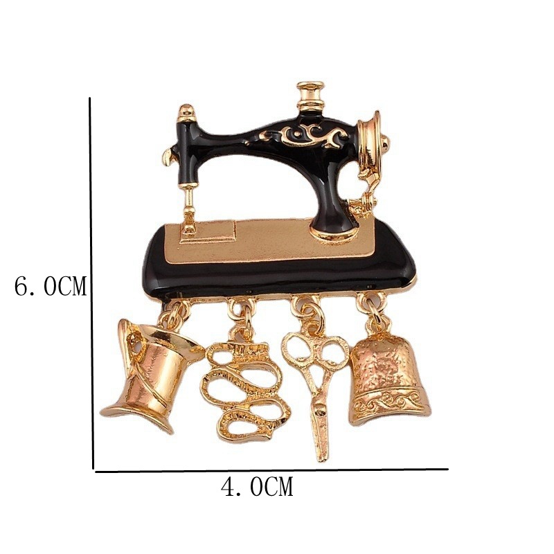 Fashion Sewing Machine Alloy Plating Women's Brooches display picture 1