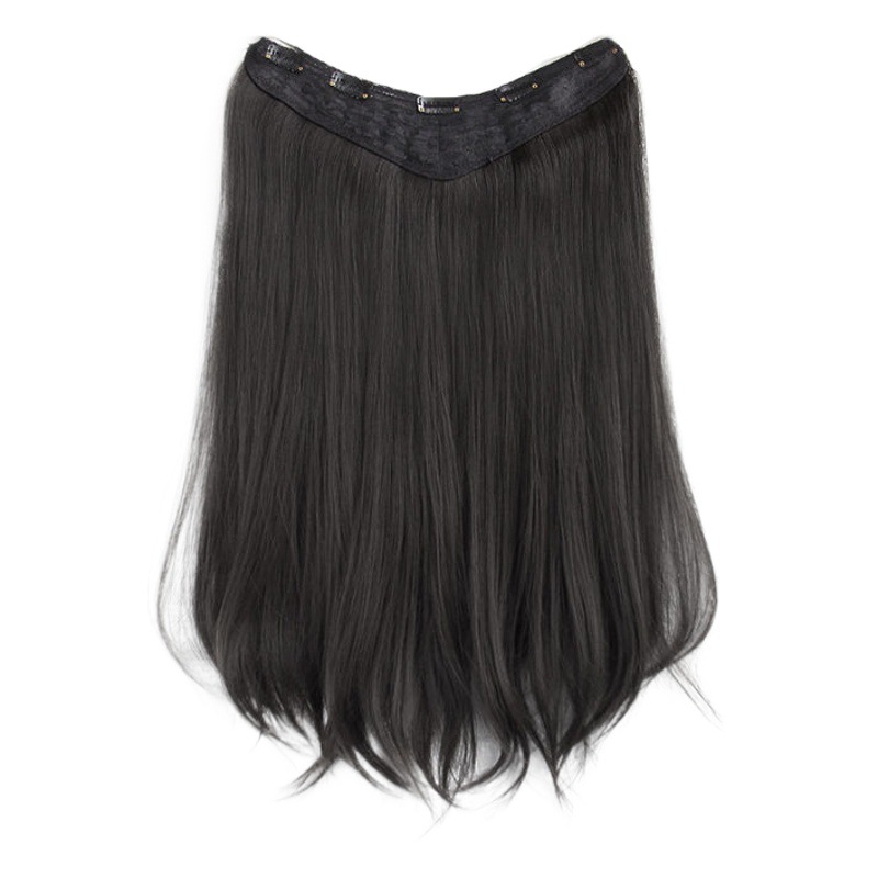 Peluca de mujer pelo largo de una pieza en forma de U extensión del pelo hebilla interior Pelo Largo recto aumento volumen sin fisuras micro Peluca de pelo rizado para las mujeres