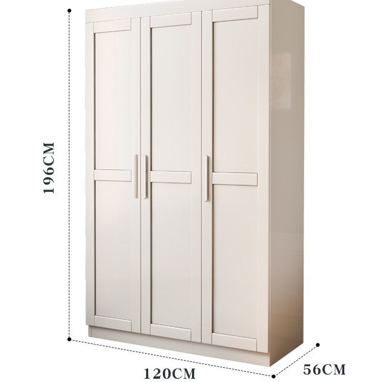 Armario de madera maciza nórdica pequeño apartamento armario de piso de dormitorio moderno minimalista multi-puerta gabinete de madera maciza image 11