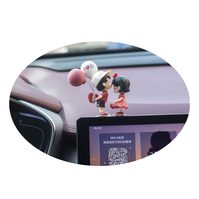 Celebridad en línea linda pareja coche interior accesorios consola central espejo retrovisor coche pareja decoración coche interior decoración suministros