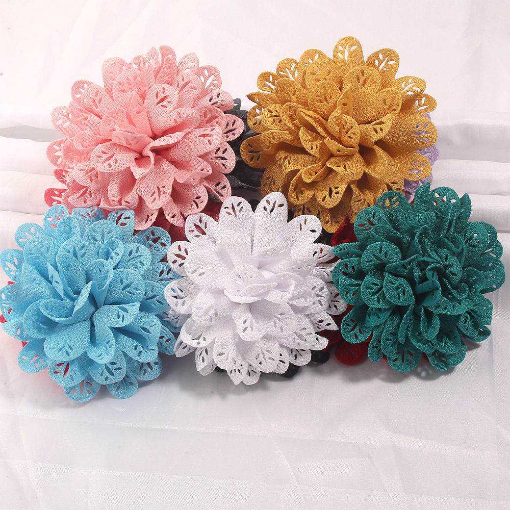 Red flower hair clip for women, high-end hair accessory, red rose hairpin for the back of the head, 2024 new red flower headpiece