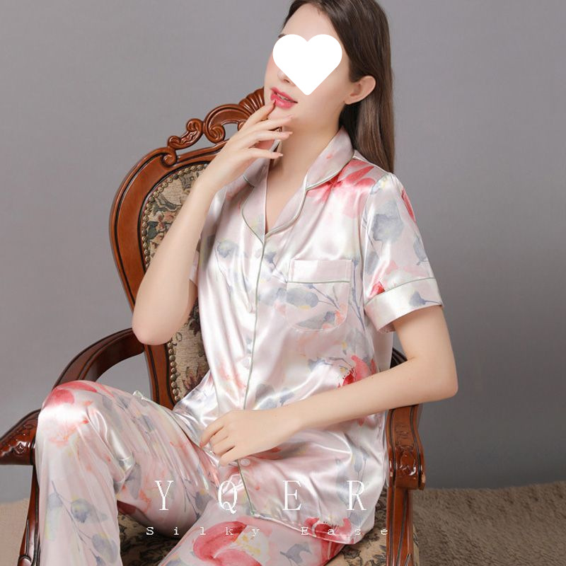 연꽃 핑크 꽃 반소매