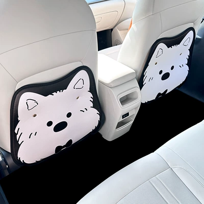 Suitable for Geely Xingyue Ex2 Chair back anti-kick pad - three-dimensional-west-highland-anti-kick-pad-set-of-2