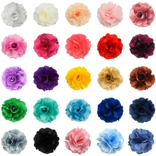 8cm Handmade Satin Fabric Rose Flower DIY Hair Accessories Head Flower Corsage Shoes and Hats Clothing Accessories