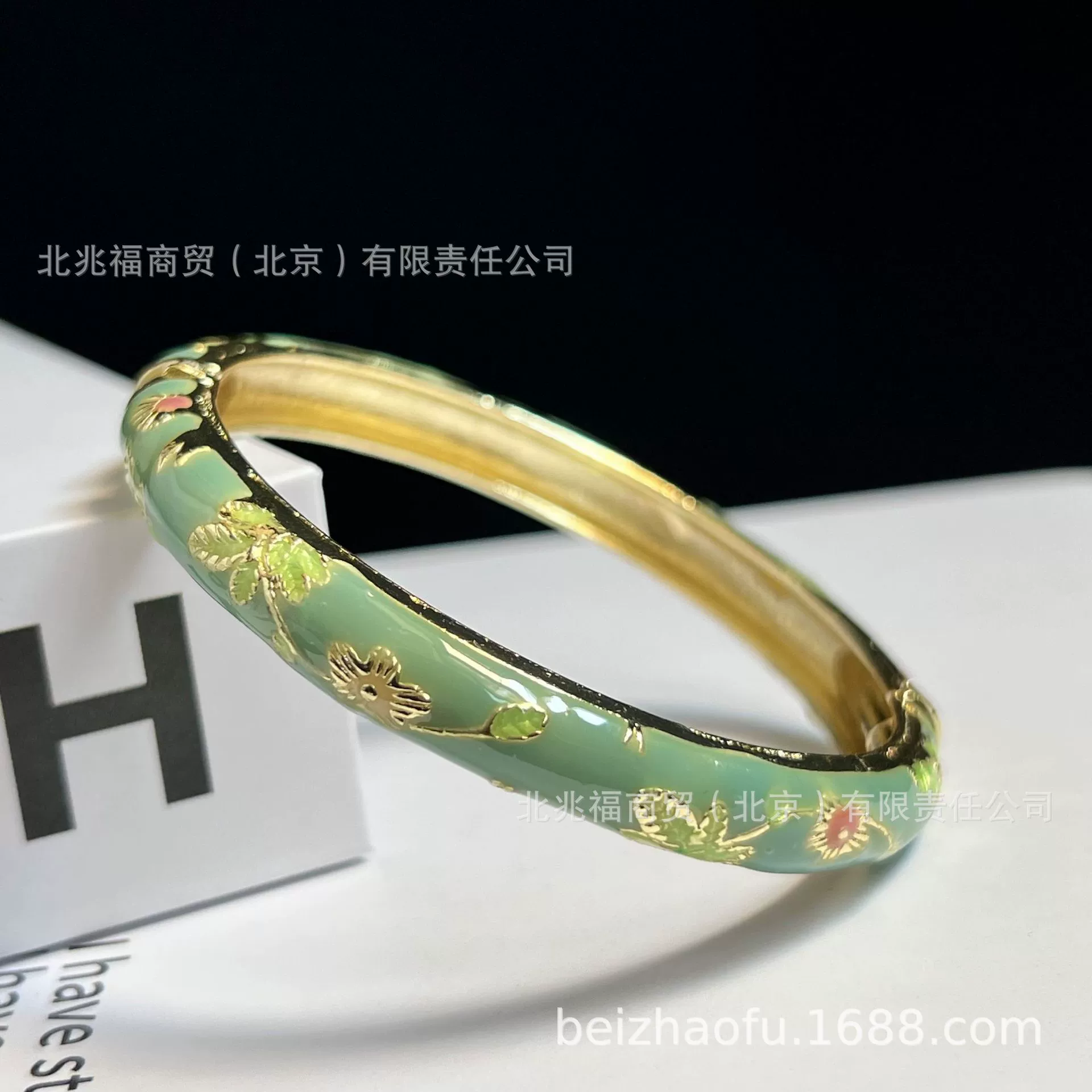 Браслет Cloisonné Flower (сплав), эмаль, этнический стиль, диаметр 6 см