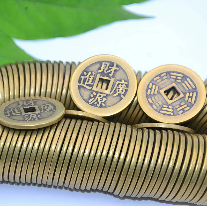 Чистая медь 2,5 см Толстый Фортуна Fortune Fortune Craft Аксессуары медь медь Анти -Ежемесячный скорость на пять императора денег и медные монеты