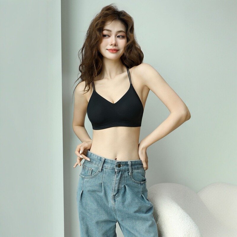 Cloud-Like Lightweight Jelly-Style Seamless Bra for Women, Gathers Side Breasts, Provides Soft Support, Breathable, Comfortable, and Features a Beautiful Back Design