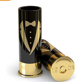 美国枪旗 燕尾服 骷髅头12GA子弹壳红杯 龙兰舌烈酒杯香槟杯