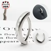 Proud S925 из стерлингового серебра, Модное Новое глянцевое Платиновое покрытие, мужская и женская Пряжка для пупка, высококачественное не выцветающее кольцо для пупка
