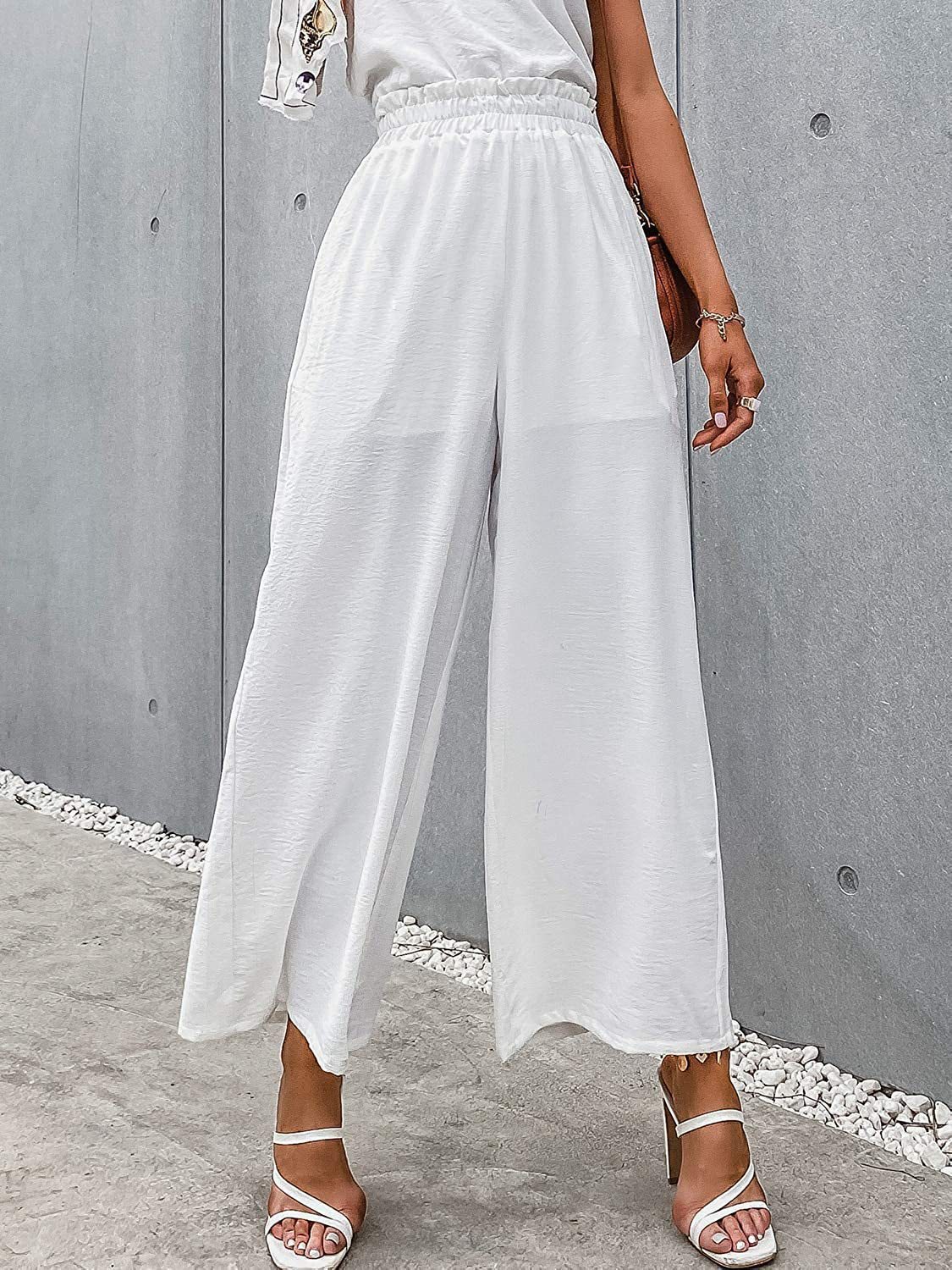 Women's Daily Simple Style Solid Color Ankle-length Pleated Wide Leg Pants display picture 41