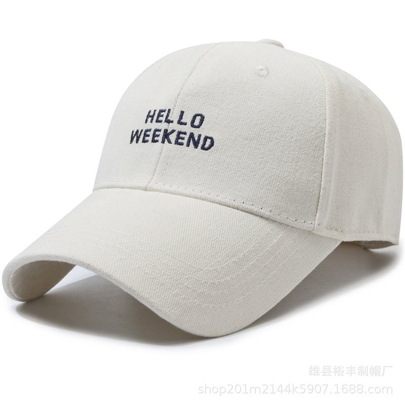 帽子女新款春秋季休闲百搭显脸小大头围字母刺绣宽弯檐男女棒球帽|undefined