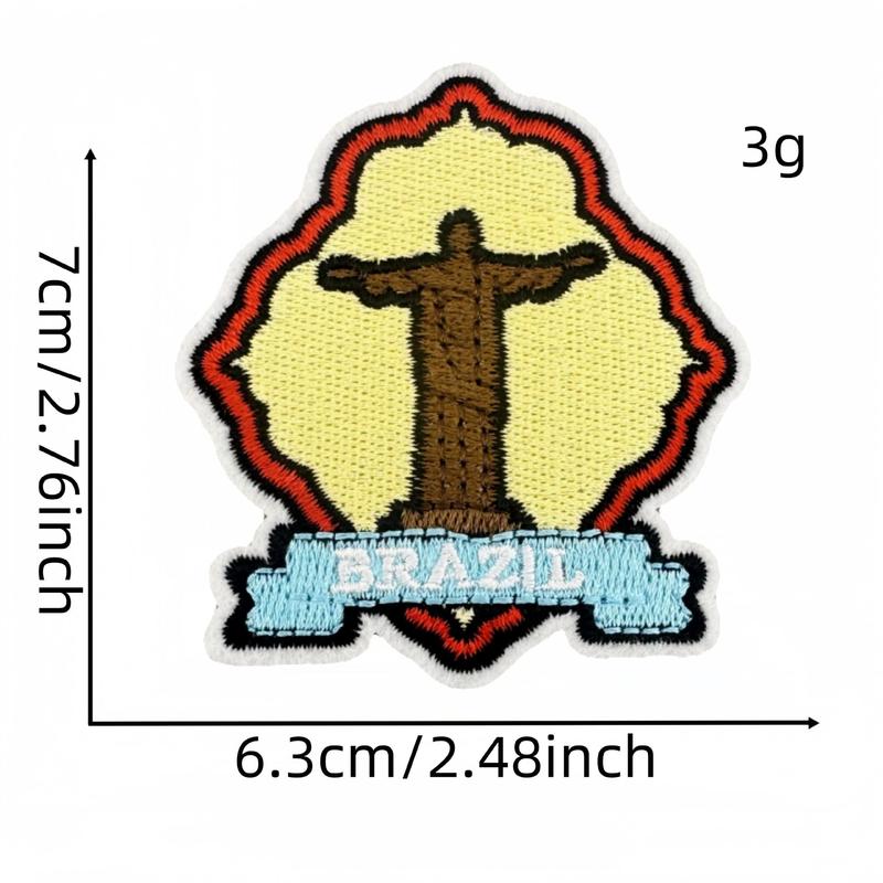 クロスボーダー漫画世界ランドマークパターン刺繍布ステッカー世界旅行バッジ布ラベルコンピュータ刺繍スポット卸売|undefined