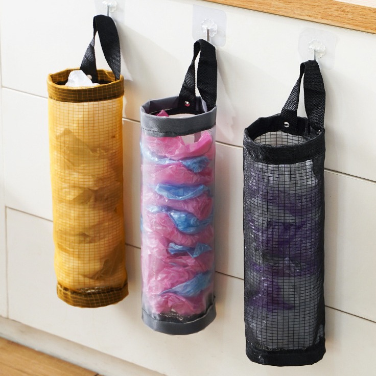 Kitchen wall-mounted miscellaneous trash bag storage bag, household plastic bag draw-out box large capacity storage bag wholesale