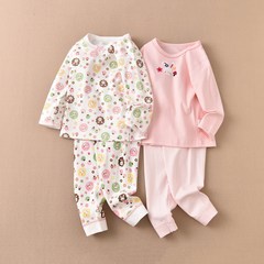 Distributor's children's homecoming set for girls, pajamas with long sleeves, pure cotton, warm autumn pants, loose, Westinghouse, export