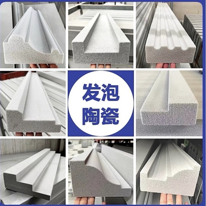 别墅外墙自建房发泡陶瓷窗套线罗马柱中欧式线条浮雕