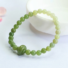 眷钰 定制天然和田玉手串晴水渐变跑环手链古风珠宝批发HT5052705
