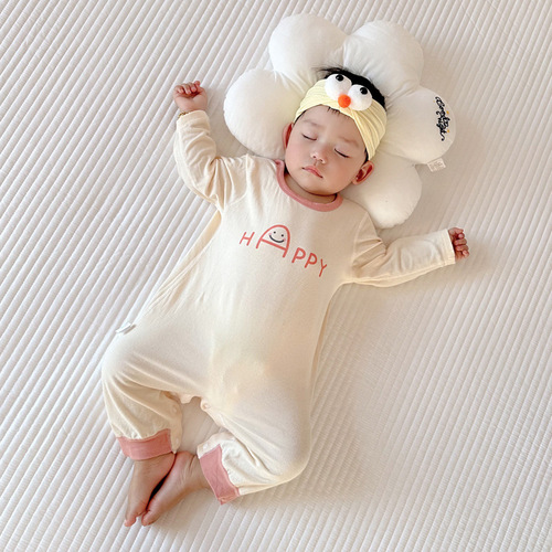Modal baby pajamas summer thin autumn set baby autumn onesie autumn top spring autumn winter air conditioning clothes