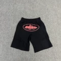 Black shorts (printed in red)