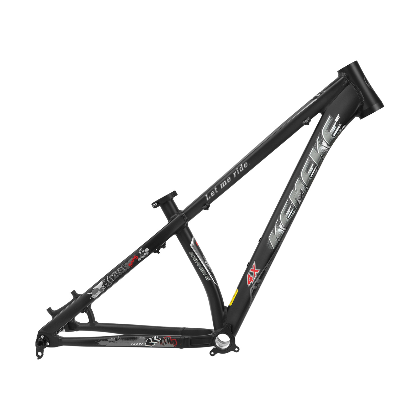 Marco de pendiente de tierra KEMEKE 26/27.5 pulgadas de cola dura 4X paquete volador todoterreno AM bicicleta de montaña BOOST marco de freno de disco de eje de barril