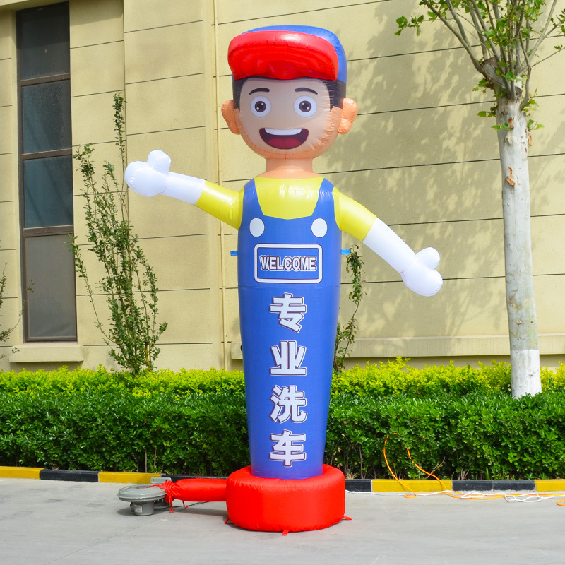 Modelo inflable transfronterizo maniobra de aire payaso y estrella de baile publicitaria muñeca abierta swing dibujos animados modelo inflable de celebración