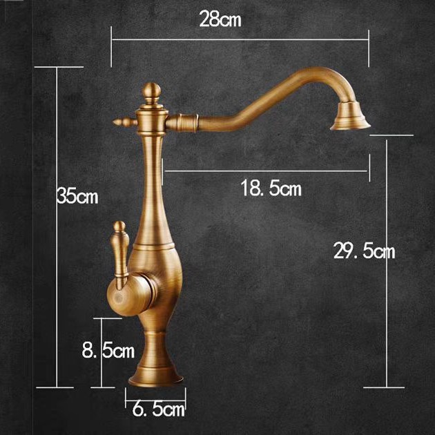 Cross-border wholesale of antique-style kitchen cold and hot washbasins, retro indoor and outdoor pure copper and all-copper faucets, complete bathroom factory undefined
