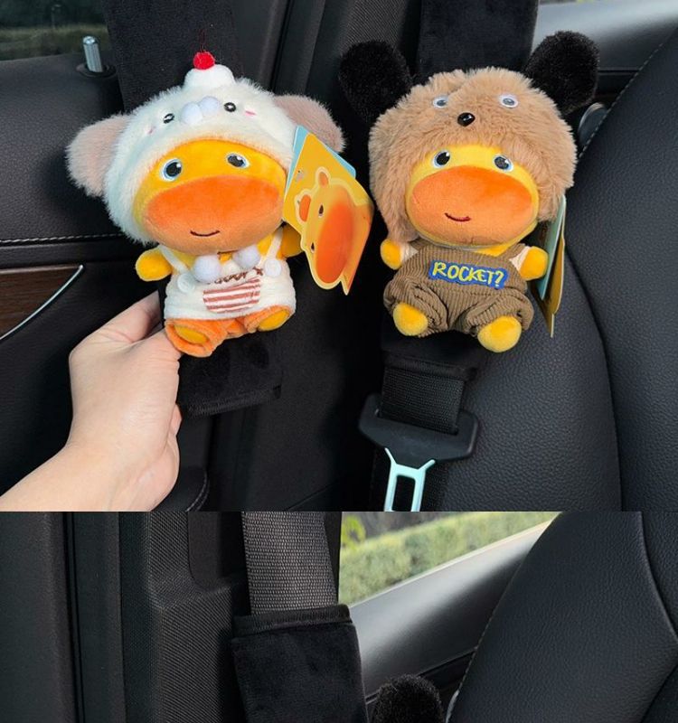 2026 Little Dog Capybara Lulu Car Seatbelt Shoulder Pad Cover Seatbelt Decoration Cute Plush Toy