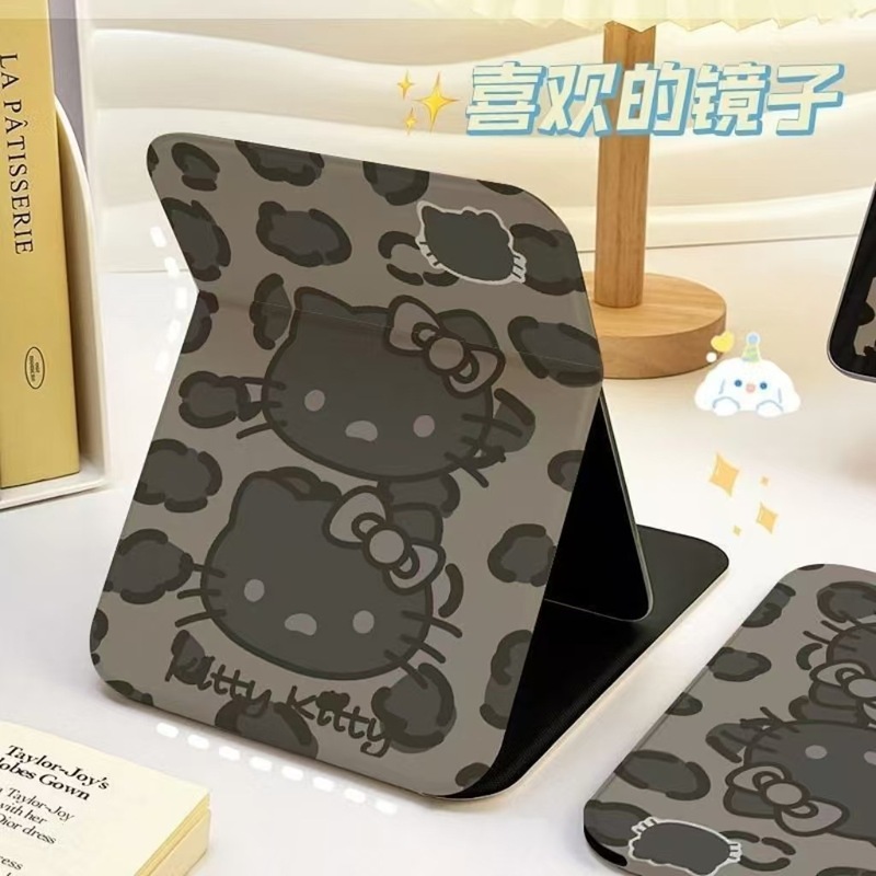 化妆镜可折叠镜子卡通可爱随身携带学生宿舍用办公室桌面镜梳妆镜|undefined