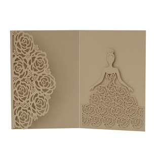 Wedding Blessing Laser Rose Girl Mi Jin Invitation Envelope Wedding Invitation Party Hollow Greeting Card Envelope
