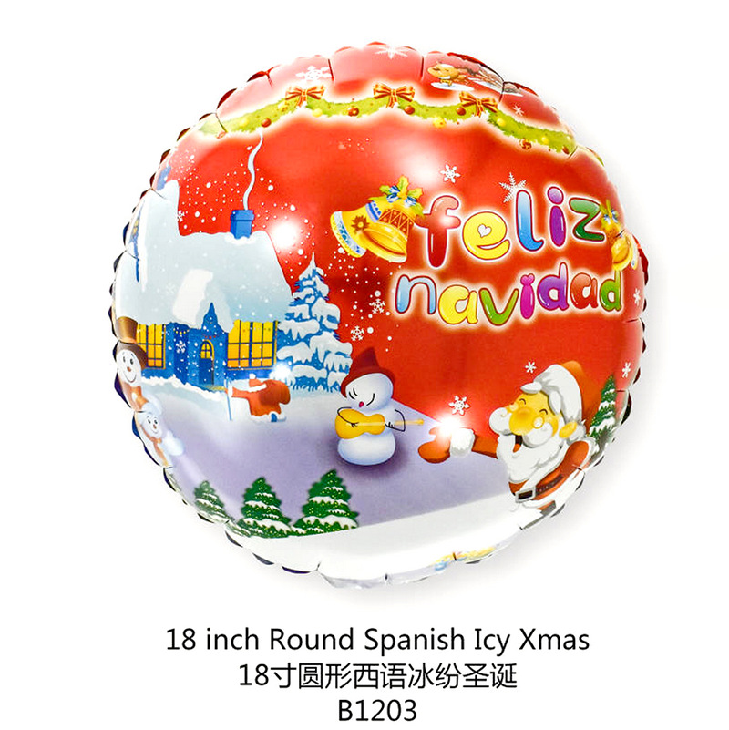 Navidad decoración de dibujos animados globo de aluminio centro comercial tienda fiesta decoración suministros Santa Claus globo