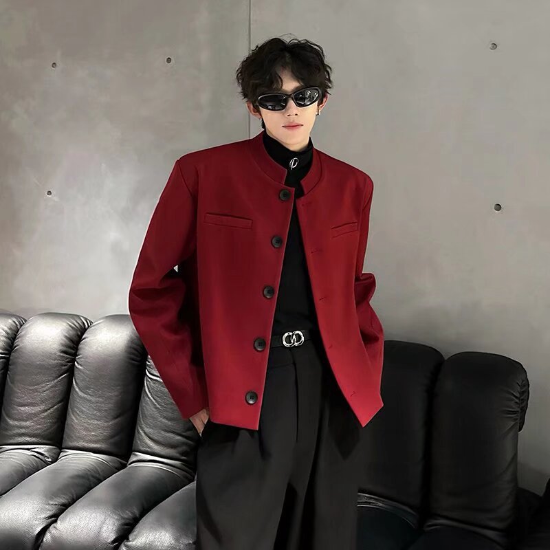 Burgundy shoulder pads