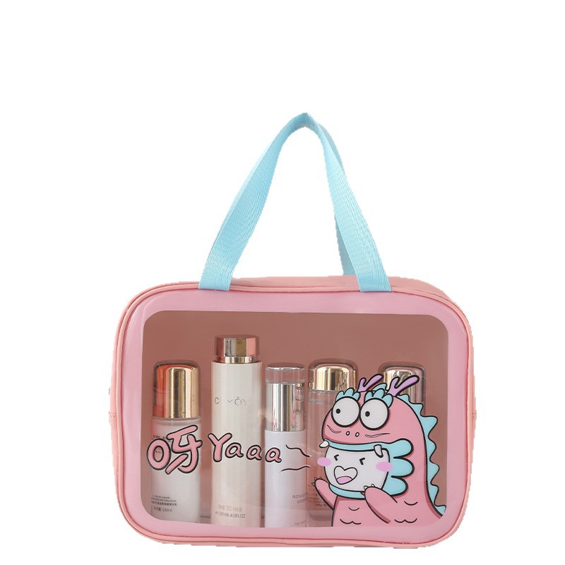 Bolsa de lavado de viaje portátil de dibujos animados de alto valor Bolsa de baño de playa impermeable Bolsa de cosméticos portátil Bolsa de almacenamiento de gran capacidad