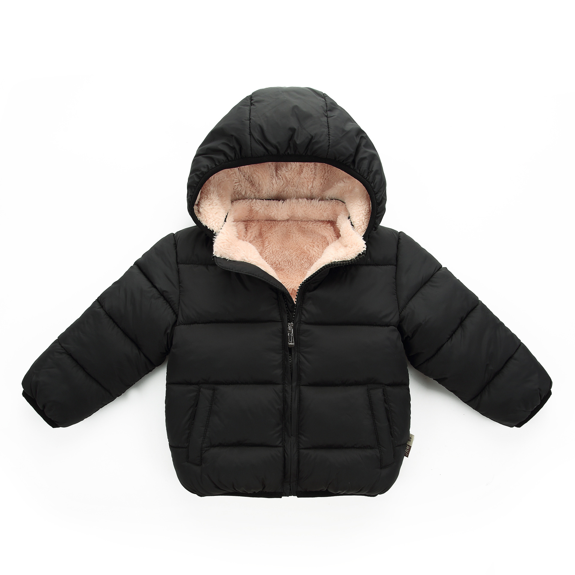 Amazon 2025 Children's Fleece-Lined Down Cotton-Padded Coat – Boys' and Girls' Hooded Plaid Style Baby Autumn and Winter Warm Jacket