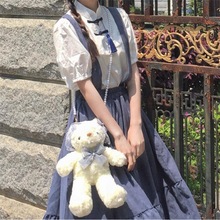 日系学院风背带裙夏季新款复古少女感夏装甜美可爱新品连衣裙