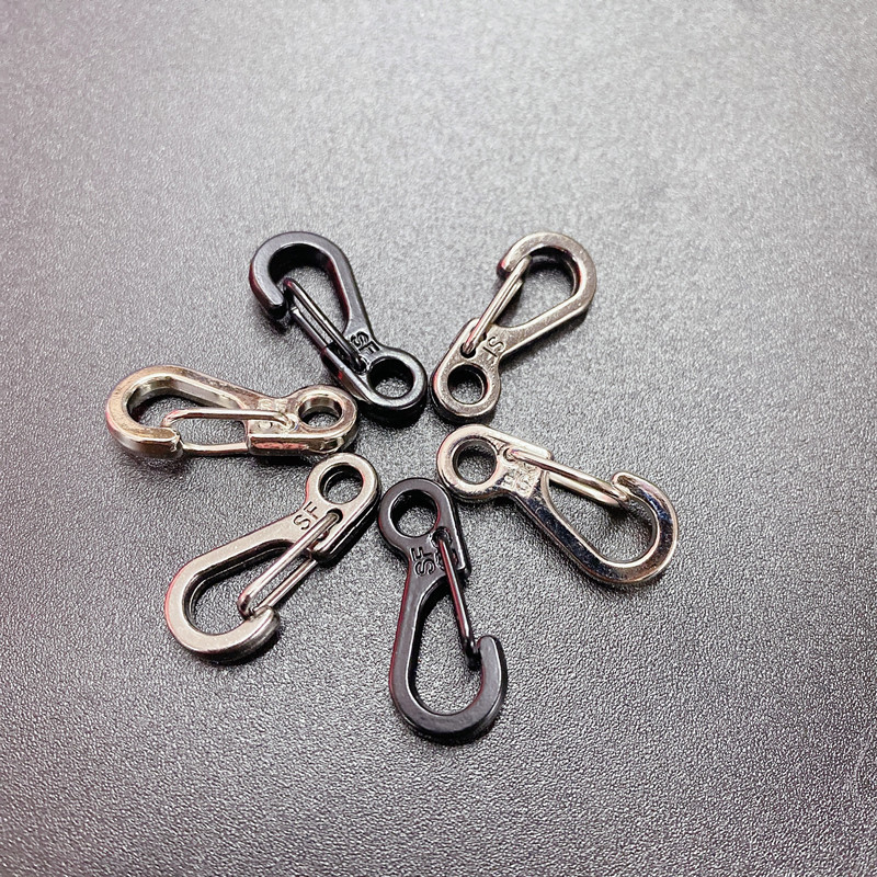 Metal Mini Spring Snap Hook Quick-Release Paracord Buckle Keychain Hook Accessory Edc Portable Carabiner