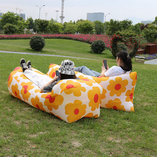 Air sofa lazy inflatable sofa internet celebrity air bed air cushion outdoor lounge chair single double folding bed pillow style