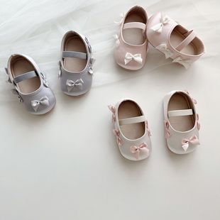 Spring New Baby Princess Toddler Shoes Children's All-match Comfortable Soft Bottom Soft Surface Small Cloth Shoes with Bow