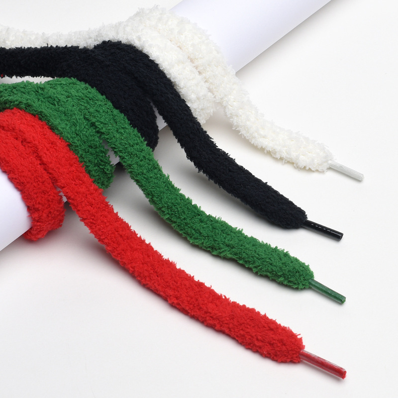 Men's and Women's ins1970s Air Force One Kulo Golden Fur Shoelaces Trendy Fashion Flat Shoelaces Clothing Waist Rope