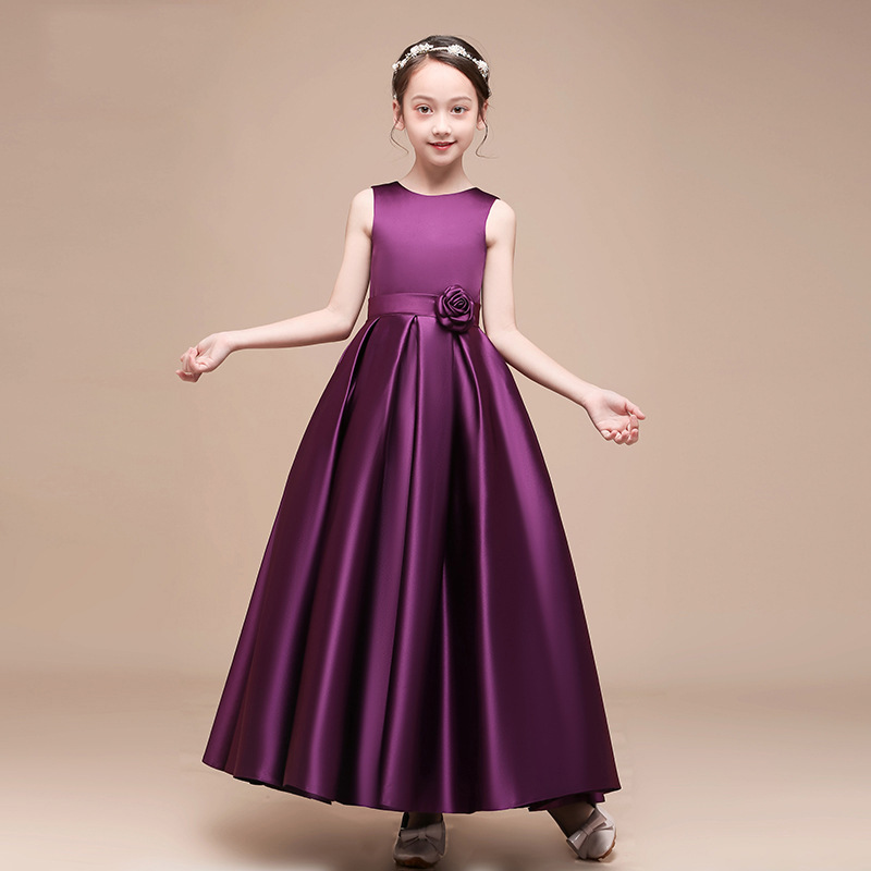 Robe de spectacle pour fille – Élégante robe de princesse pour récitals de piano et événements formels (80-160 cm, 8 couleurs)_voghion.com