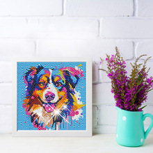 新款钻石画手工装饰画厂家小狗可爱数字油画狗狗羊驼猫咪大象DIY