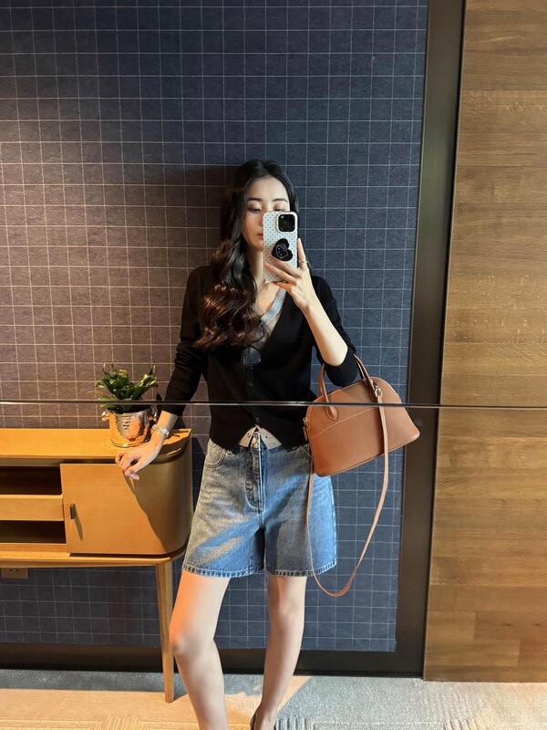 pusumede 复古收藏家 V领假两件针织开衫女宽松气质薄款外套上衣|undefined