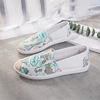 Low slip-ons for leisure, cloth footwear for mother, white shoes, soft sole, wholesale