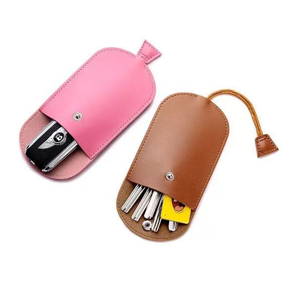 New Simple and Portable Key Storage Protective Cover Pull-Out Bag Large Capacity Car Universal Keychain Key Bag