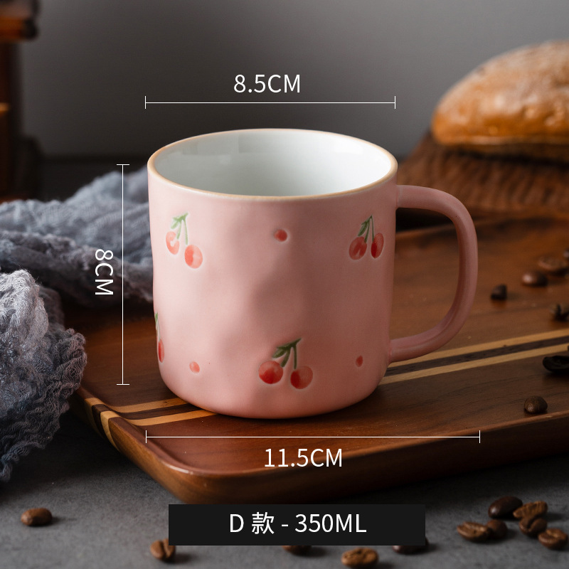 Taza de bebida de cerámica fresca y hermosa de estilo europeo Taza de café de estilo retro Taza de leche de desayuno para el hogar Oficina