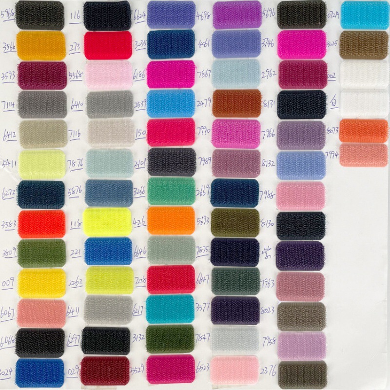 2cm Colorful In-Stock 149-Color Nylon Injection Molded Hook and Loop Fasteners, Soft Baby-Friendly Non-Snagging Velcro