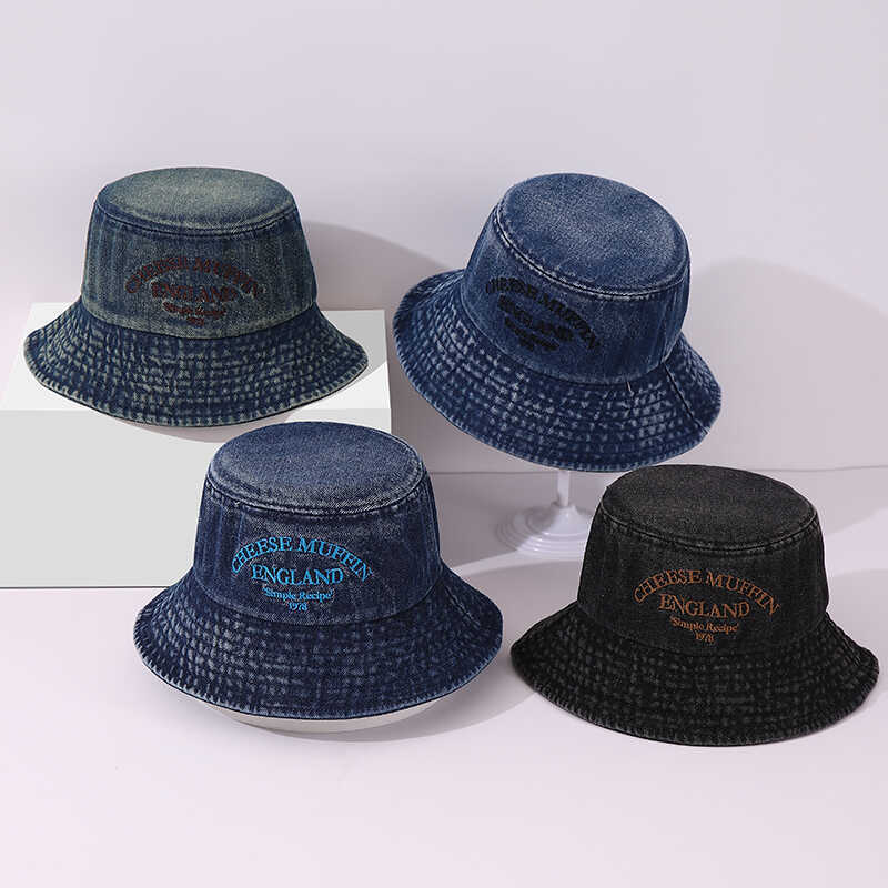 Primavera y otoño niños vaqueros sombrero pescador sombrero de visor grande sombrero de viaje estilo coreano estilo exterior sombrero de baño solar para hombres y mujeres