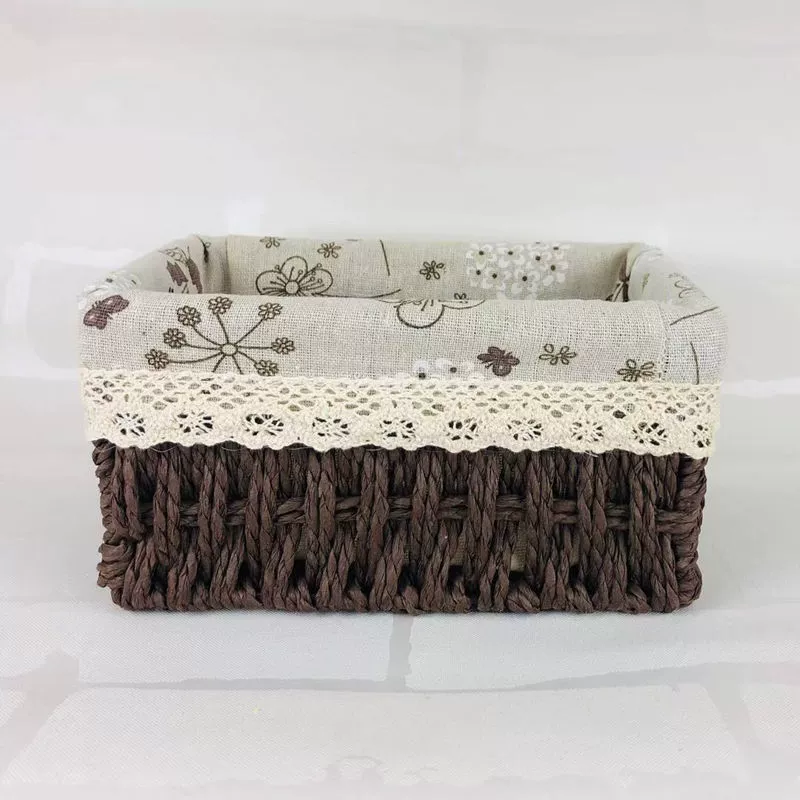 Корзинка для хранения из соломы, ткань для столешницы, игрушка, коробка для хранения