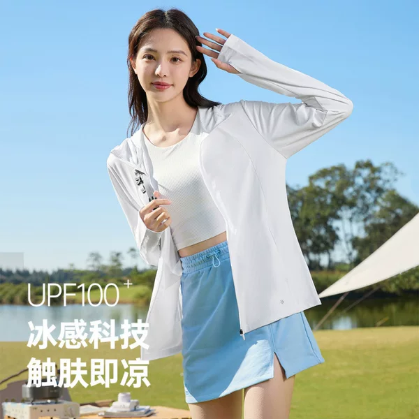 361 Women's Sports Jacket Skin Clothing Sun Protection Clothing Anti-Uv Summer Ice Silk Breathable Outdoor Thin Sun Protection Clothing