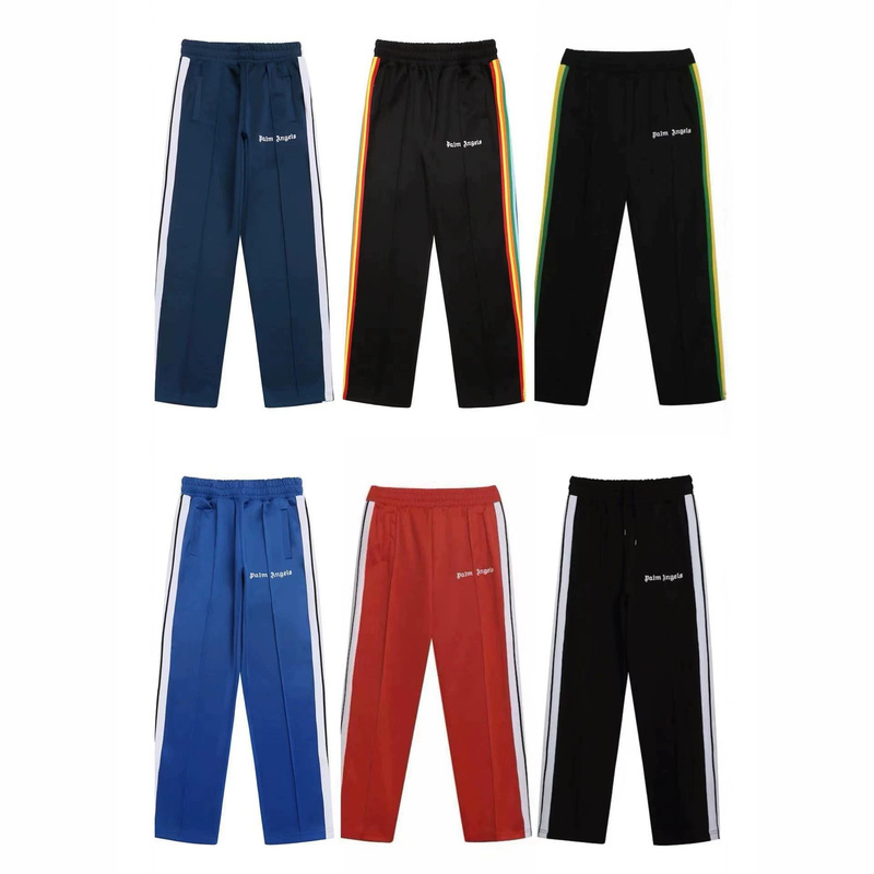 Cross-Border Palm Angels Pa Classic Side-Striped Casual Sports Pants High Street Drape Straight Wide-Leg Unisex Long Pants